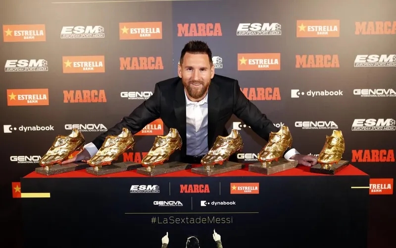 MESSI has won 6 golden shoes Trophy