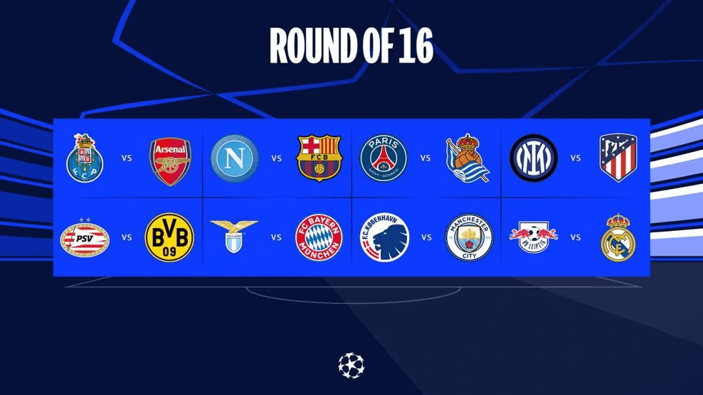 Round 16 of UEFA Champions League 2023-24